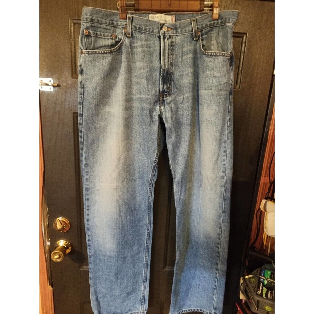 LEVI LEVIS 559 RELAXED STRAIGHT MEN'S JEANS SIZE 38x34 RED TAB